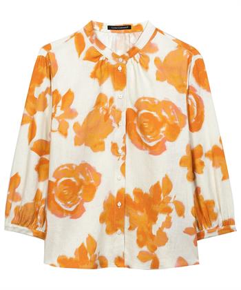 Luisa Cerano linnenmix blouse bloemen