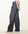 Luisa Cerano linnenmix wide leg broek denimlook