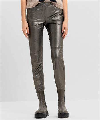 Luisa Cerano metallic tregging vegan leather