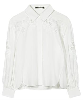 Luisa Cerano poplin blouse broderie