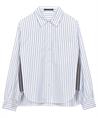 Luisa Cerano poplin blouse strepen zijbies