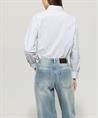 Luisa Cerano poplin blouse strepen zijbies