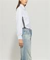 Luisa Cerano poplin blouse strepen zijbies