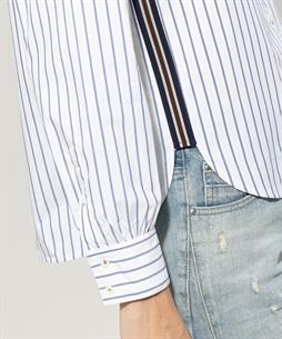 Luisa Cerano poplin blouse strepen zijbies