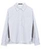Luisa Cerano poplin blouse strepen zijbies