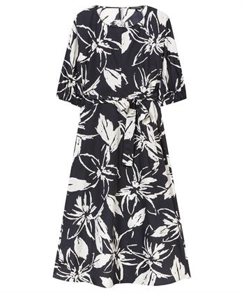 Luisa Cerano poplin jurk bloemenprint met zakken