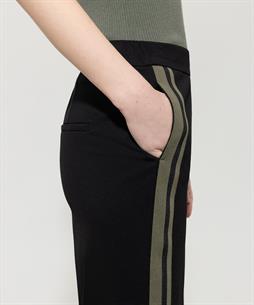 Luisa Cerano pull-on wide leg broek contrastbies