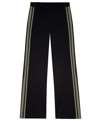 Luisa Cerano pull-on wide leg broek contrastbies