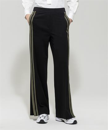 Luisa Cerano pull-on wide leg broek contrastbies