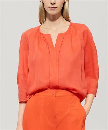 Luisa Cerano ramie blouse kniphals