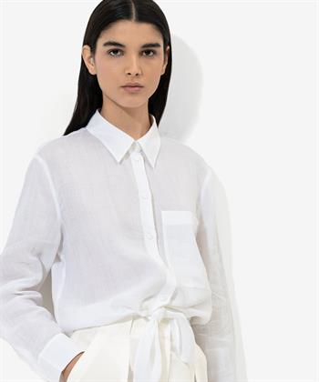 Luisa Cerano ramie blouse met knoop