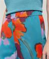 Luisa Cerano straight broek hibiscus bloem