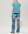 Luisa Cerano straight broek hibiscus bloem