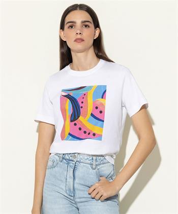 Luisa Cerano T-shirt tropical print