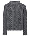 Luisa Cerano turtleneck truitje kant folie print