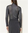Luisa Cerano turtleneck truitje kant folie print
