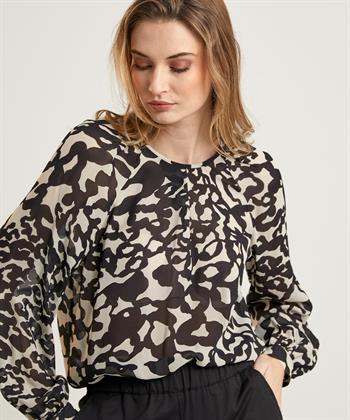 Luisa Cerano voile blouse all-overprint