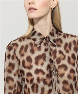 Luisa Cerano voile blouse panter strik