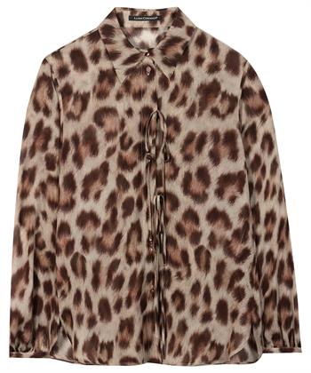 Luisa Cerano voile blouse panter strik