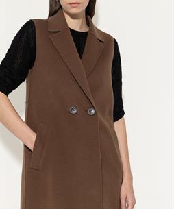 Luisa Cerano wolmix mouwloze blazer