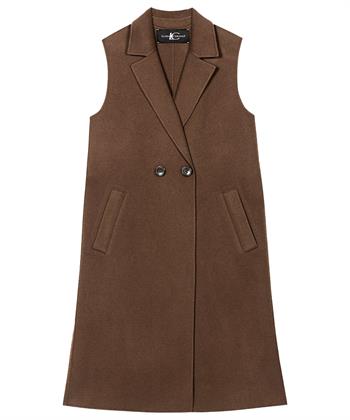 Luisa Cerano wolmix mouwloze blazer