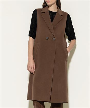 Luisa Cerano wolmix mouwloze blazer