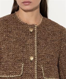 Luisa Cerano wolmix tweed jasje lurex