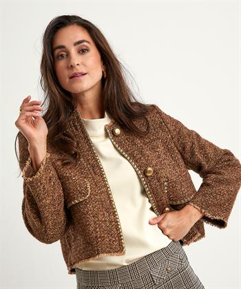 Luisa Cerano wolmix tweed jasje lurex
