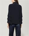Luisa Cerano zijdemix blouse trompetmouw