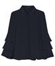 Luisa Cerano zijdemix blouse trompetmouw