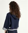 Marc Cain capuchon vest streepdetails