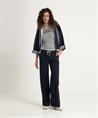 Marc Cain capuchon vest streepdetails