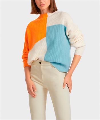 Marc Cain colorblock trui wol