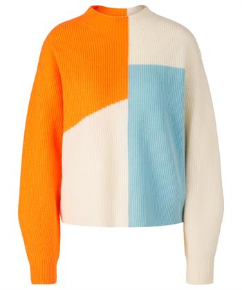 Marc Cain colorblock trui wol