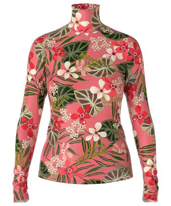 Marc Cain colshirt slinky Chinese bladprint