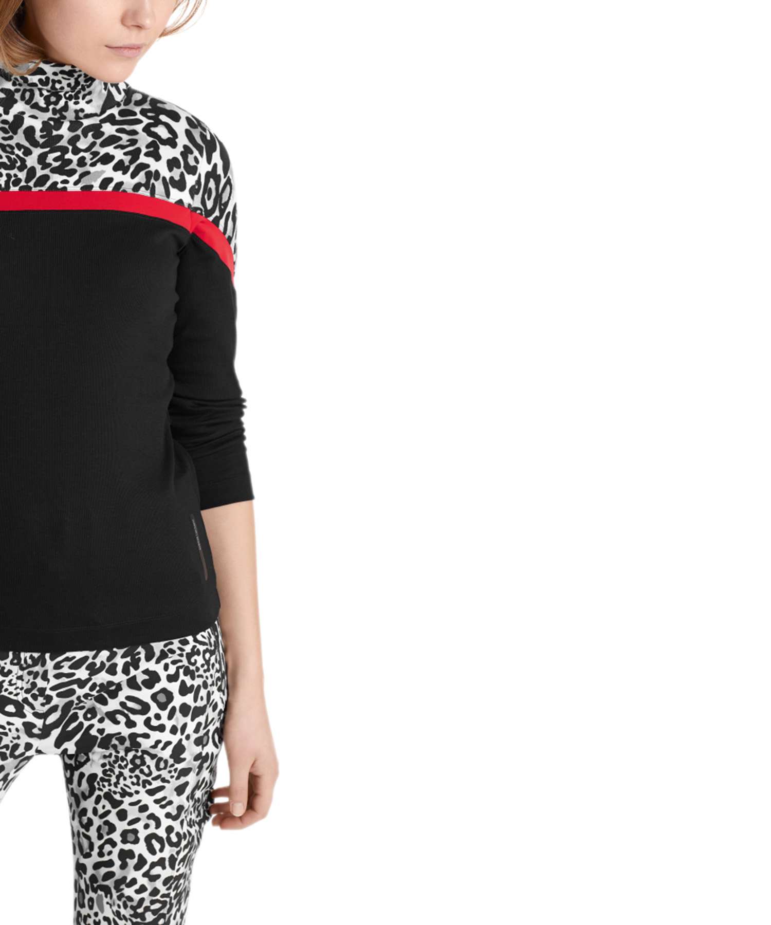 Marc Cain dierprint col top Marc Cain trui met dierprint