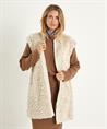 Marc Cain fun fur mouwloos vest met rits