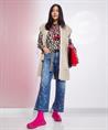 Marc Cain fun fur mouwloos vest met rits