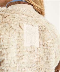 Marc Cain fun fur mouwloos vest met rits