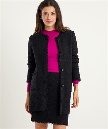 Marc Cain lang bouclé wolmix vest