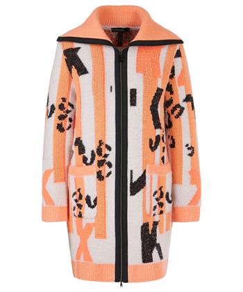Marc Cain lang vest jacquard met rits