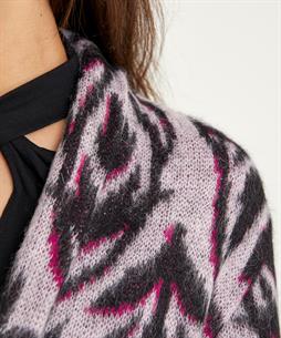 Marc Cain lang wolmix vest furry ornament