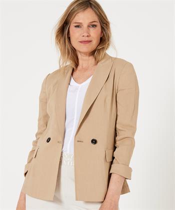 Marc Cain linnenmix blazer double-breasted