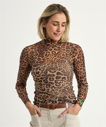 Marc Cain mesh col shirt panterprint