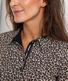 Marc Cain panty-feel polo jurk panterprint