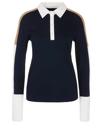 Marc Cain poloshirt contrastbies