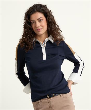 Marc Cain poloshirt contrastbies