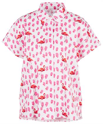 Marc Cain poplin blouse flamingo