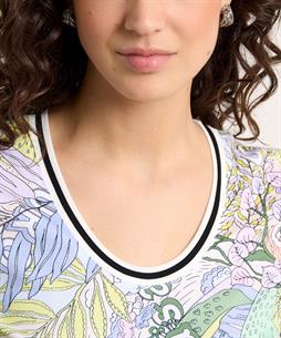 Marc Cain rib shirt pastel print