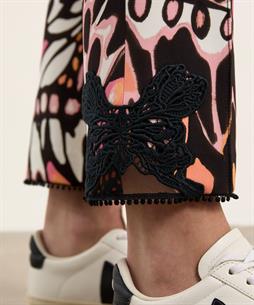 Marc Cain scuba kick flare broek vlinderprint Frederica